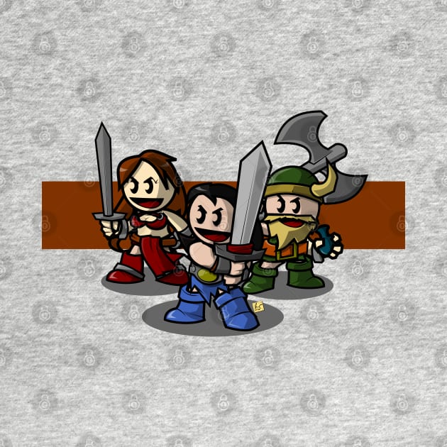 An amazon warrior, a barbarian and a dwarf walk into a game... by vhzc